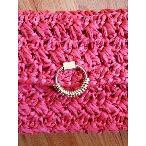 Vintage red straw Pappagallo bag made in Italy - Picture 3 of 10